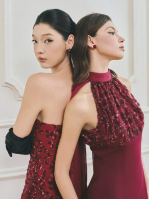 Alternative view of Burgendy Note Dress